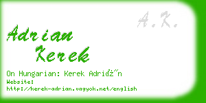 adrian kerek business card